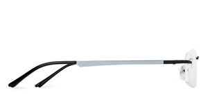 Grey Rectangle Rimless Narrow Unisex Eyeglasses by Vincent Chase-136824