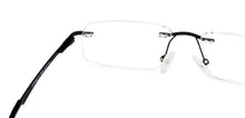Load image into Gallery viewer, Grey Rectangle Rimless Narrow Unisex Eyeglasses by Vincent Chase-136824