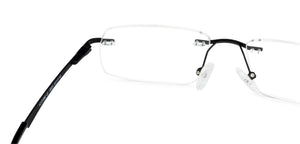 Grey Rectangle Rimless Narrow Unisex Eyeglasses by Vincent Chase-136824
