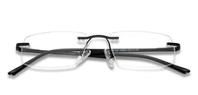 Load image into Gallery viewer, Grey Rectangle Rimless Narrow Unisex Eyeglasses by Vincent Chase-136824