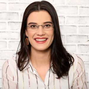 Gunmetal Rectangle Rimless Narrow Unisex Eyeglasses by Vincent Chase-136825