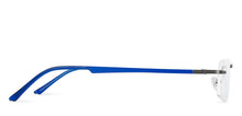 Load image into Gallery viewer, Gunmetal Rectangle Rimless Narrow Unisex Eyeglasses by Vincent Chase-136825
