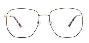 Gold Square Full Rim Unisex Eyeglasses by Vincent Chase Essentials-136851