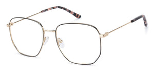 Gold Square Full Rim Unisex Eyeglasses by Vincent Chase Essentials-136851