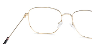 Gold Square Full Rim Unisex Eyeglasses by Vincent Chase Essentials-136851
