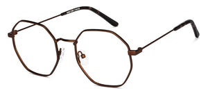 Brown Geometric Full Rim Unisex Eyeglasses by Vincent Chase-201839