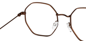 Brown Geometric Full Rim Unisex Eyeglasses by Vincent Chase-201839