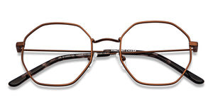 Brown Geometric Full Rim Unisex Eyeglasses by Vincent Chase-201839