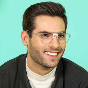 Gold Wayfarer Full Rim Unisex Eyeglasses by Vincent Chase Online-136856