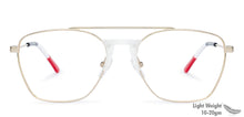 Load image into Gallery viewer, Gold Wayfarer Full Rim Unisex Eyeglasses by Vincent Chase Online-136856