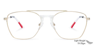 Gold Wayfarer Full Rim Unisex Eyeglasses by Vincent Chase Online-136856