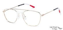 Load image into Gallery viewer, Gold Wayfarer Full Rim Unisex Eyeglasses by Vincent Chase Online-136856