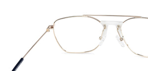 Gold Wayfarer Full Rim Unisex Eyeglasses by Vincent Chase Online-136856
