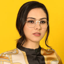 Load image into Gallery viewer, Gold Wayfarer Full Rim Unisex Eyeglasses by Vincent Chase Online-136857