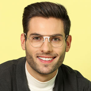 Gold Wayfarer Full Rim Unisex Eyeglasses by Vincent Chase Online-136857