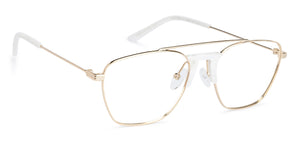 Gold Wayfarer Full Rim Unisex Eyeglasses by Vincent Chase Online-136857