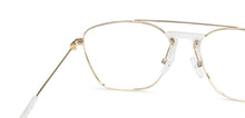 Load image into Gallery viewer, Gold Wayfarer Full Rim Unisex Eyeglasses by Vincent Chase Online-136857