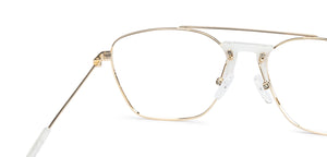 Gold Wayfarer Full Rim Unisex Eyeglasses by Vincent Chase Online-136857