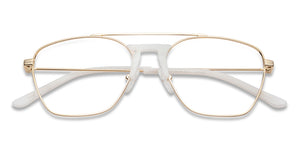 Gold Wayfarer Full Rim Unisex Eyeglasses by Vincent Chase Online-136857