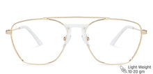Load image into Gallery viewer, Gold Wayfarer Full Rim Unisex Eyeglasses by Vincent Chase Online-136857