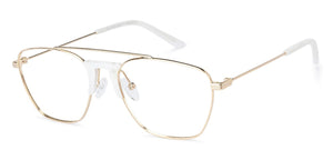 Gold Wayfarer Full Rim Unisex Eyeglasses by Vincent Chase Online-136857