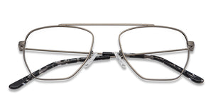 Gunmetal Square Full Rim Unisex Eyeglasses by Vincent Chase VC-136859