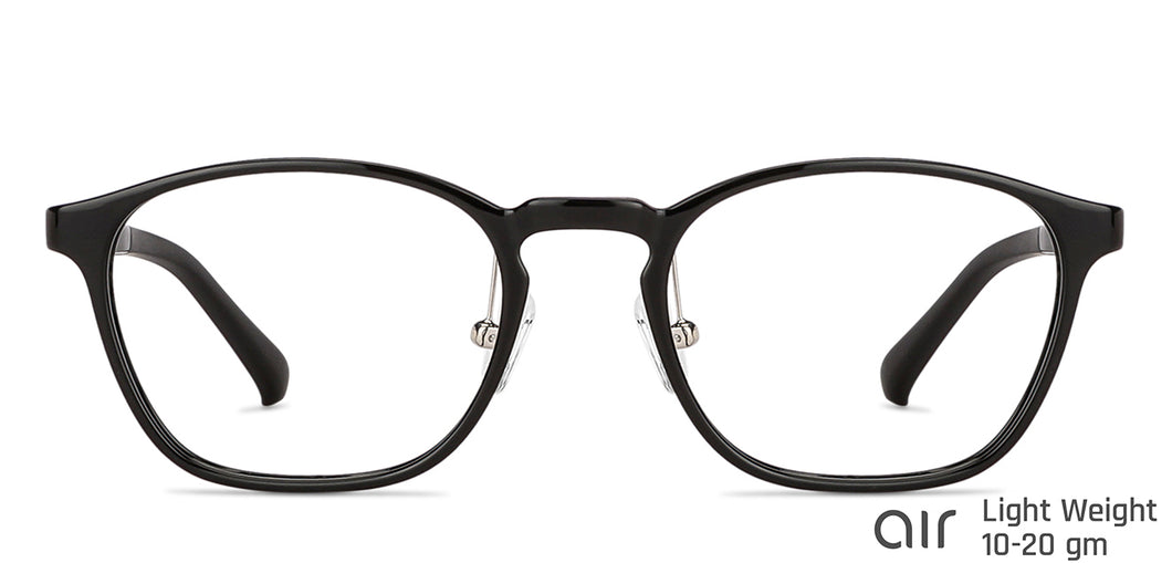 Black Square Full Rim Unisex Eyeglasses by Lenskart Air Computer Glasses-146720