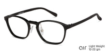 Load image into Gallery viewer, Black Square Full Rim Unisex Eyeglasses by Lenskart Air Computer Glasses-146720