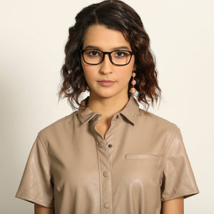 Brown Square Full Rim Unisex Eyeglasses by Lenskart Air Online-137089