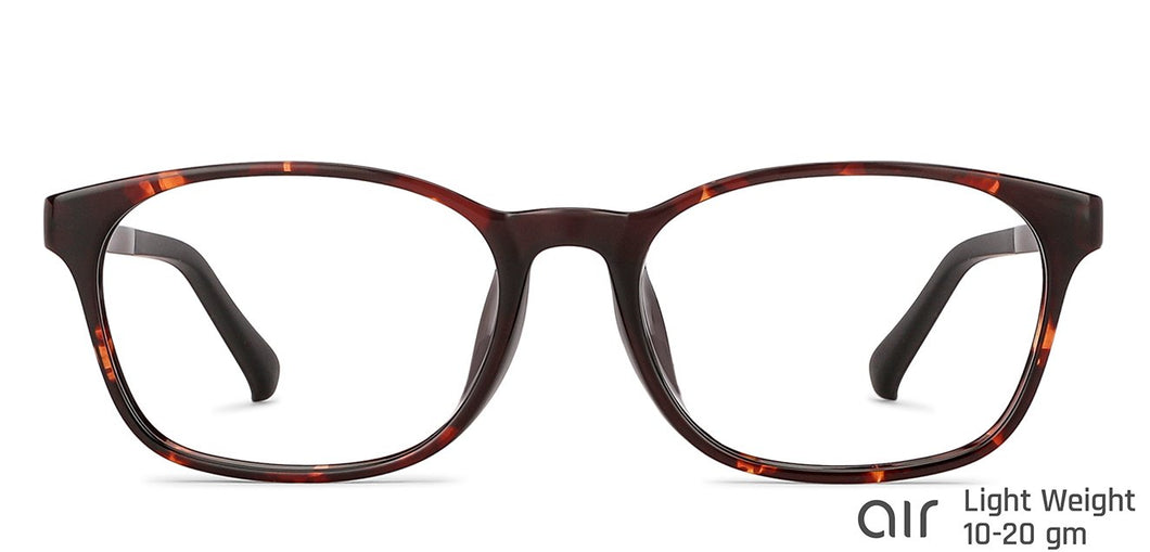 Brown Square Full Rim Unisex Eyeglasses by Lenskart Air Online-137089