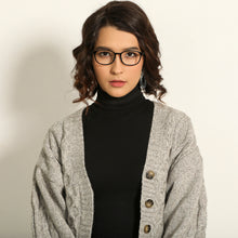 Load image into Gallery viewer, Black Rectangle Full Rim Unisex Eyeglasses by Lenskart Air Computer Glasses-146712