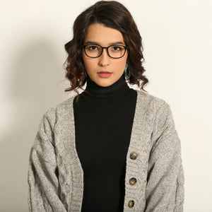 Black Rectangle Full Rim Unisex Eyeglasses by Lenskart Air Computer Glasses-146712