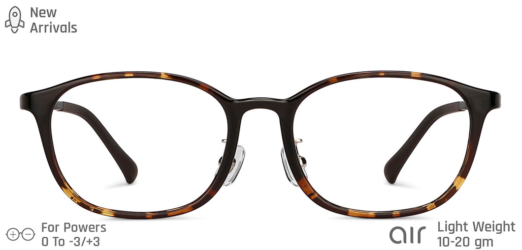 Brown Rectangle Full Rim Unisex Eyeglasses by Lenskart Air LA-137100