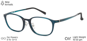 Blue Rectangle Full Rim Unisex Eyeglasses by Lenskart Air Computer Glasses-146718