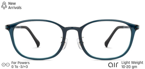 Blue Rectangle Full Rim Unisex Eyeglasses by Lenskart Air LA-137101