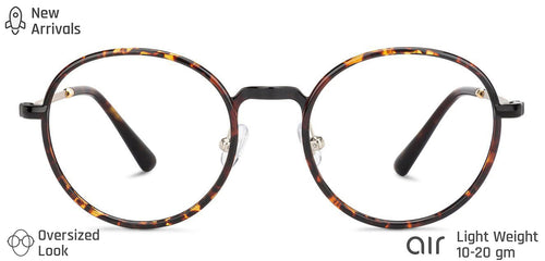 Brown Round Full Rim Medium Unisex Eyeglasses by Lenskart Air-137102