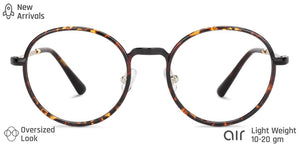 Brown Round Full Rim Medium Unisex Eyeglasses by Lenskart Air-137102