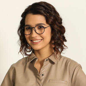 Blue Round Full Rim Unisex Eyeglasses by Lenskart Air LA-137103