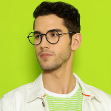 Load image into Gallery viewer, Blue Round Full Rim Unisex Eyeglasses by Lenskart Air LA-137103