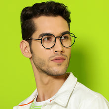 Load image into Gallery viewer, Blue Round Full Rim Unisex Eyeglasses by Lenskart Air LA-137103