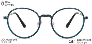 Blue Round Full Rim Unisex Eyeglasses by Lenskart Air LA-137103