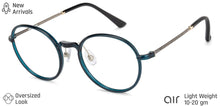 Load image into Gallery viewer, Blue Round Full Rim Unisex Eyeglasses by Lenskart Air LA-137103