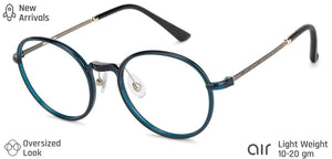 Blue Round Full Rim Unisex Eyeglasses by Lenskart Air LA-137103