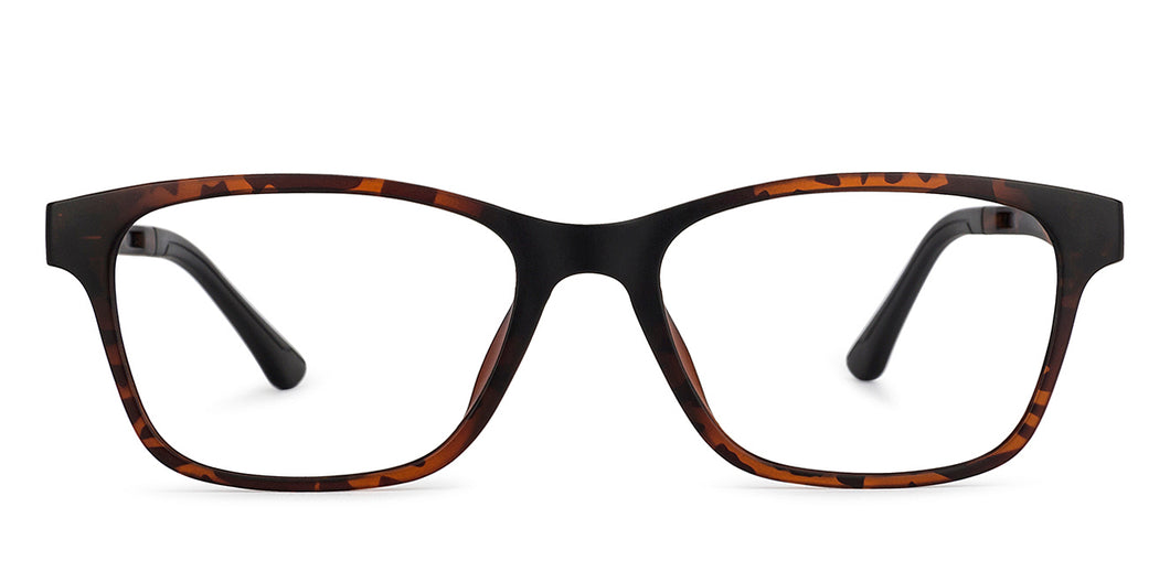 Orange Rectangle Full Rim Unisex Eyeglasses by Lenskart Air Online-137753