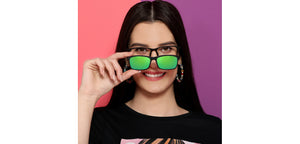 Green Rectangle Full Rim Unisex Eyeglasses by Lenskart Air Online-137756