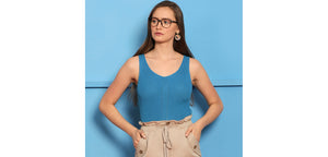 Blue Round Full Rim Unisex Eyeglasses by Lenskart Air Online-137763