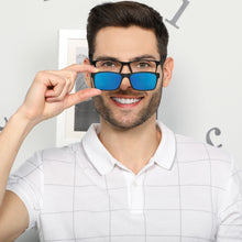 Load image into Gallery viewer, Blue Rectangle Full Rim Unisex Eyeglasses by Lenskart Air Online-137766