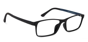 Blue Rectangle Full Rim Unisex Eyeglasses by Lenskart Air Online-137766