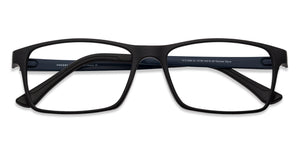 Blue Rectangle Full Rim Unisex Eyeglasses by Lenskart Air Online-137766