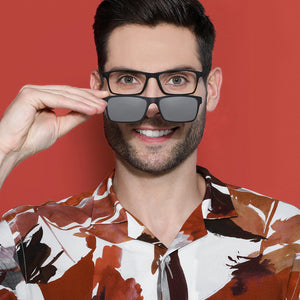 Silver Rectangle Full Rim Unisex Eyeglasses by Lenskart Air Online-137767